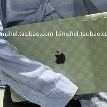 SHELL丨适用于MacBook苹果笔记本Air13保护壳M1Pro14寸绿色编织方格M2pro16Max15/12寸ins风电脑壳简约高级套