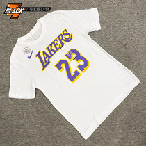 耐克NIKE NBA洛杉矶湖人詹姆斯23号LBJ球迷球衣短袖T恤BQ1541-110