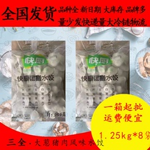 三全快厨大葱猪肉风味水饺1.25kg*8速食水饺冷冻速冻饺子锅贴饭店