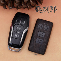 适用于林肯MKC专用MKZ汽车改装实木质钥匙壳非钥匙包套扣挂件
