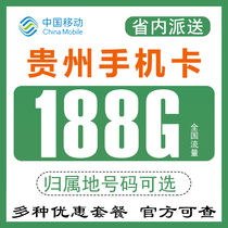 贵州贵阳遵义移动手机电话卡流量号码卡4G5G纯上网卡0月租无漫游Q