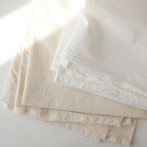 韩国进口水洗本色布有机棉30支纯棉布料纯色白色服装床单柔软面料
