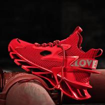 乔丹适用男鞋202年冬季新款跑步减震刀锋鞋红色休闲运动潮鞋本命