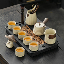 汝窑功夫茶具套装家用陶瓷茶壶泡茶盖碗轻奢高档茶盘喝茶茶杯整套