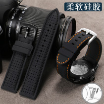 硅胶手表带代用天梭精工卡西欧西铁城美度18 20 22 24mm橡胶表带
