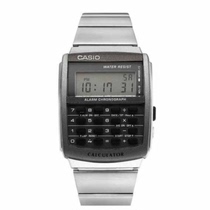 CASIO卡西欧石英计算器506 1DF不锈钢表带男士手表