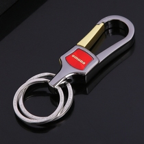 欧美达汽车钥匙扣男士简约腰挂女挂件金属钥匙链纯色锁匙扣礼品