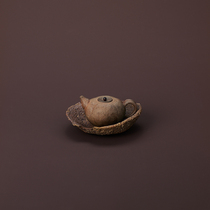 日本陶艺家桥爪香代手作陶器：柴烧茶壶壶承一套（现货）趣玩