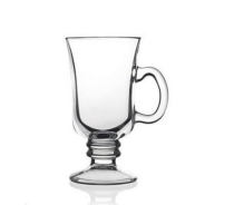 爱尔兰款250ml玻璃咖啡杯把杯欧式奶杯果汁杯甜品杯茶杯啤酒水杯