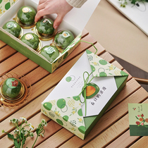 创意手提6粒青团包装盒子绿豆糕蛋黄酥蛋糕下午茶野餐打包礼盒