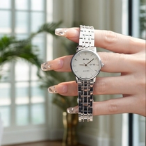 新款时尚经典女士手表简约超薄百搭气质精致防水双日历钢带女款表