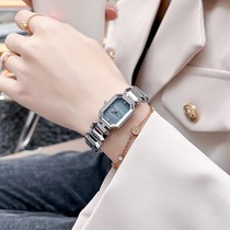 诗迪时尚女士时装方形菱形表盘手表女气质金属表带个性腕表时尚表