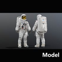 Model NASA阿波罗11号宇航员太空服模型贴图素材