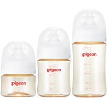 日本贝亲第3代宽口径母乳实感仿母乳缓解胀气PPSU奶瓶透明 3规格