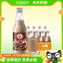 【进口】泰国哇米诺巧克力味豆奶玻璃瓶300ml*12瓶植物蛋白下午茶