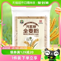 河套面粉全麦粉5kg×1袋全麦面粉含膳食纤维麦麸粉烘焙粗粮小麦粉