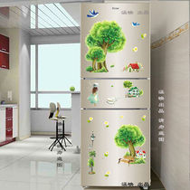 冰箱贴纸卡通创意装饰贴自粘三门单门冰柜贴膜旧家具翻新贴可移除