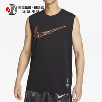 耐克Nike 男星火燎原字母印花大标运动背心无袖T恤FQ0357-010