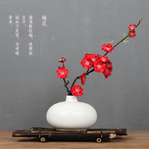 新中式禅意腊梅梅花套装摆件现代家居客厅古董架装饰花艺摆设