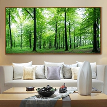 现代简约森林装饰画客厅卧室床头大树风景墙壁画长青树林餐厅挂画