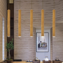 现代中式竹节树脂吊灯餐厅火锅店吧台前台竹筒灯日式楼梯茶桌灯具