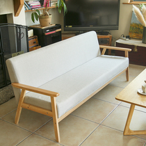 布艺沙发小户型北欧简约现代实木单双人三人位出租房客厅懒人沙发