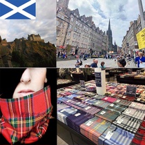 包邮上海现货苏格兰格纹爱丁堡男女英国纯羊毛围巾圣诞新年礼物