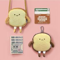 可爱吐司零钱包面包斜挎包迷你卡通小包包创意日系软妹玩偶单肩包