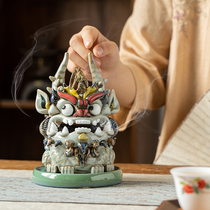 陶瓷龙摆件招财中式摆件装饰品茶宠摆件精品可养创意塔香香炉茶道