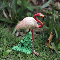 仿真野生动物玩具模型飞禽鸟类 火烈鸟 红鹳 丹顶鹤 装饰模型摆件