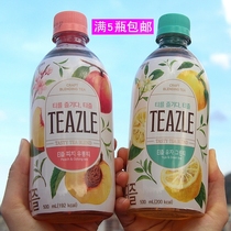 韩国进口熊津合作款网红饮料 清新柚子绿茶 蜜桃乌龙茶瓶装果味茶