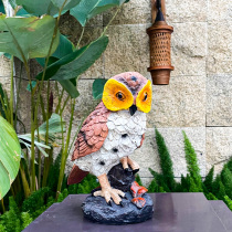 花园阳台装饰摆件庭院护鸟仿真动物猫头鹰树脂雕塑户外创意工艺品