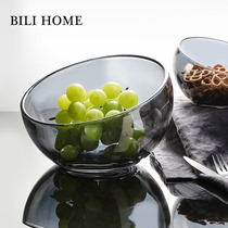 水果盘轻奢高档简约家用水晶果盘高级感透明创意玻璃碗客厅糖果盘