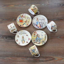 出口英国骨瓷咖啡杯碟兔子英式红茶杯 奶茶杯 下午茶套装杯碟