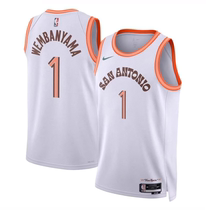 NBA马刺队1号文班亚马23号瓦塞尔球衣篮球服运动背心套装