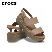 Crocs卡骆驰布鲁克林系列厚底凉鞋户外坡跟鞋松糕鞋女鞋|206453