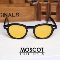 MOSCOT LEMTOSH玛士高偏光咖啡茶色<em>太阳眼镜</em>男女圆框板材黄色墨镜
