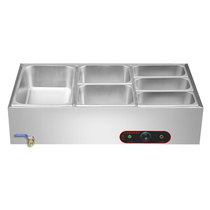 库品快餐保温台商用小型台式不锈钢自助电加热食堂热菜汤池保温售