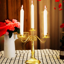 复古铁艺烛台欧式创意餐厅蜡烛台餐桌摆件装饰品美式装饰婚庆摆设