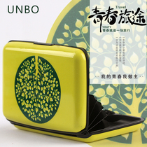 UNBO铝制防RFID/NFC信息盗刷金属卡包女名片盒防消磁钱包创意礼品