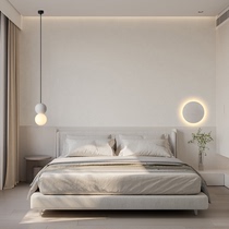 极简卧室床头柜灯北欧简约现代创意水磨石网红升降装饰氛围小吊灯