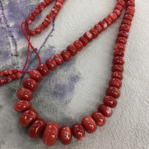 深海红色有机宝石项链鼓珠桶珠配珠手串手链对珠佛珠塔链藏族饰品