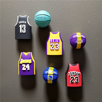 球衣立体冰箱贴 磁贴篮球NBA湖人勇士科比詹姆斯创意球迷文化用品