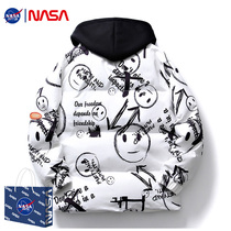 NASA联名棉服男款冬季潮牌青少年高中学生棉衣羽绒服外套加厚棉袄