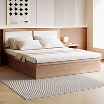 天坛家具现代简约齐边床家用小户型超薄床头高箱储物主卧室双人床