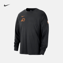 Nike耐克官方菲尼克斯太阳队NBA男长袖T恤春季新款宽松纯棉FQ6075