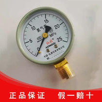 红旗仪表厂家直销YN2-60氮气压力表减压器气体管道专用螺纹14x1.5