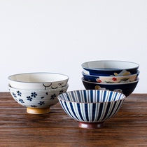 日本进口美浓烧陶瓷餐具家用高脚大米饭碗多用碗日式和风料理汤碗