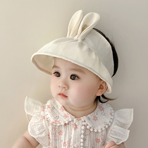宝宝遮阳帽子夏季薄款儿童防晒太阳帽可爱超萌男女婴儿出游空顶帽