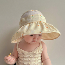 儿童防晒帽大帽檐空顶遮阳男童帽子夏季女宝宝太阳帽薄款防紫外线
